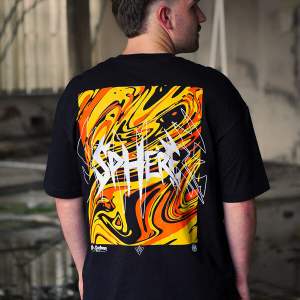 T-shirt SPHERE Oversize - Black/Amber 2025